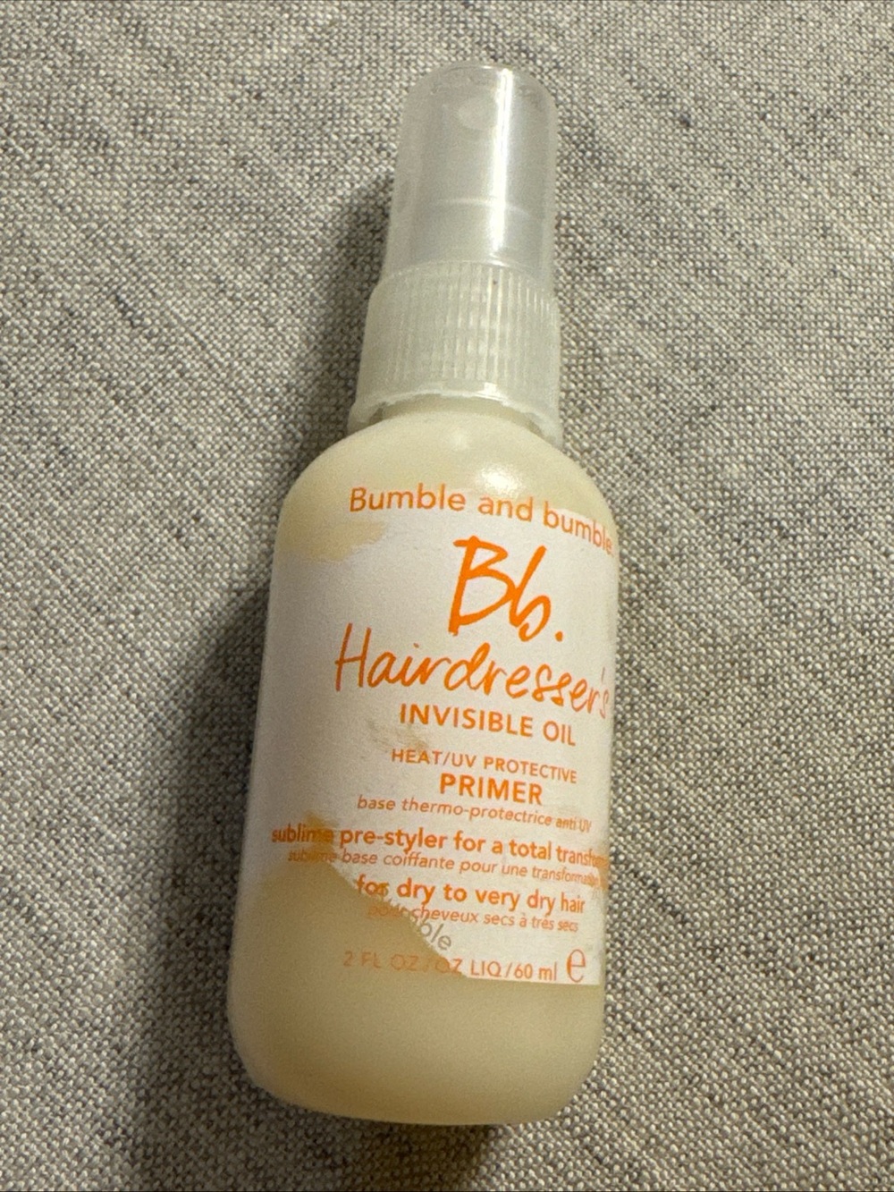 BUMBLE & BUMBLE BB Hairdresser's Invisible Oil Heat UV Primer 2 fl oz travel sz